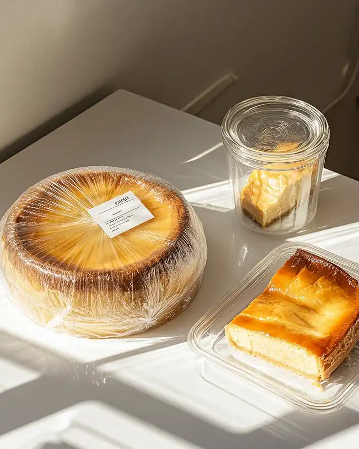 Conservation des entremets et pâtisseries françaises entremets filmé pour congélateur et flan pâtissier en boîte hermétique