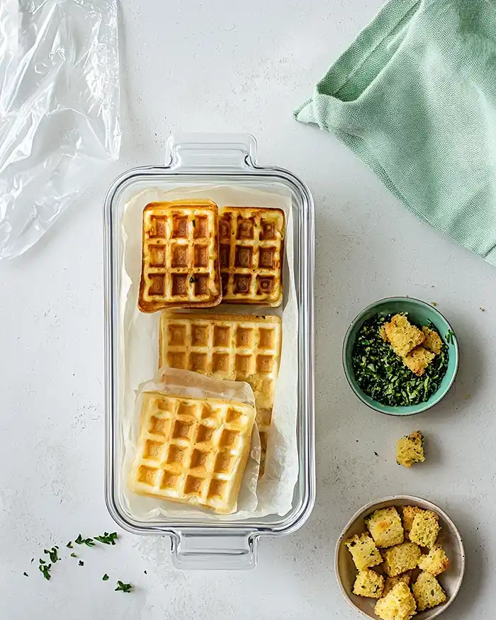 Conservation des gaufres salées — boîte hermétique au réfrigérateur et astuces zéro déchet maison