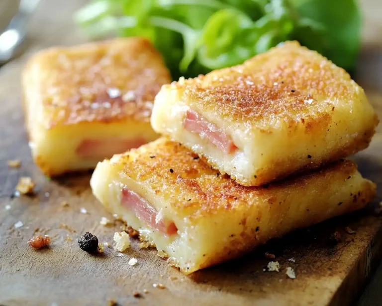 Pain perdu salé au comté et jambon cru