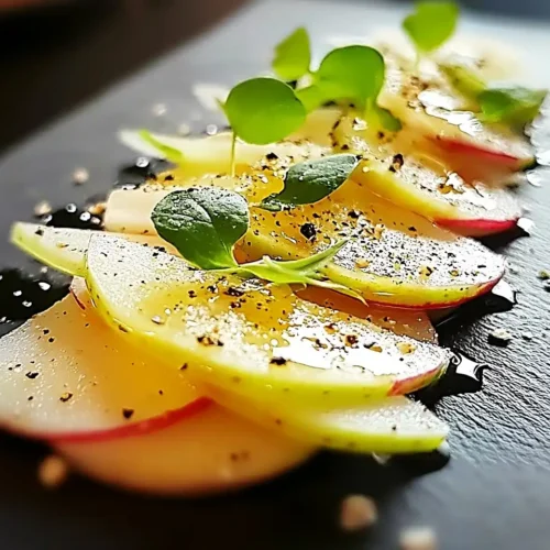 Recette-Carpaccio-de-Radis-Noir-et-Pomme-Verte-Vinaigrette-Miel-Moutarde-Comte