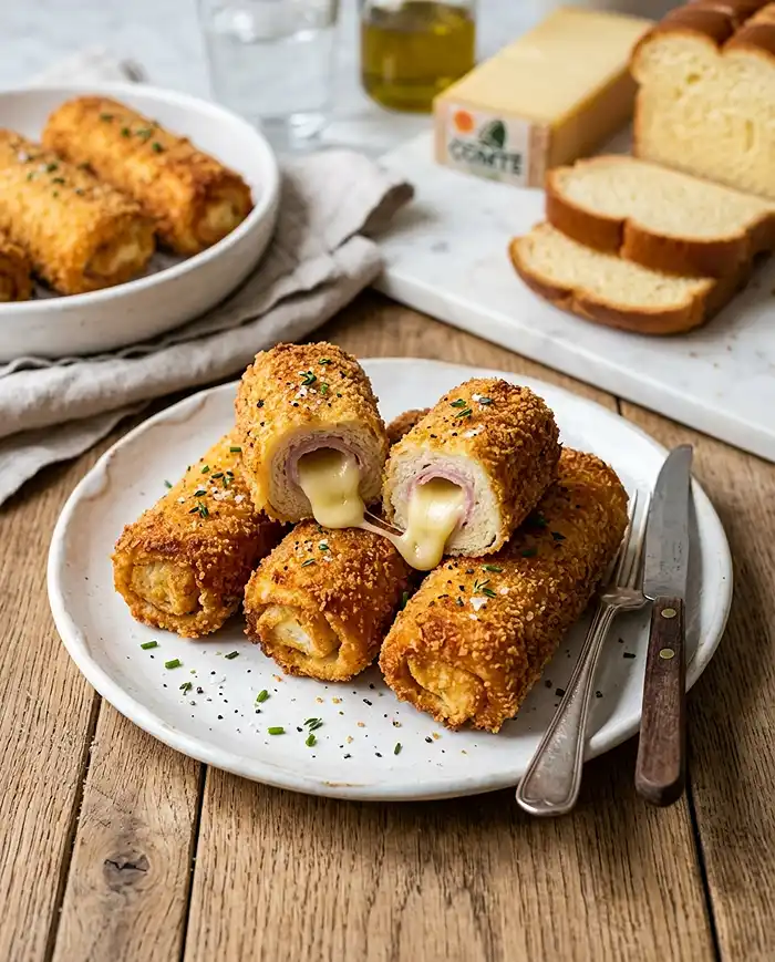 Recette Pain perdu salé au comté et jambon cru