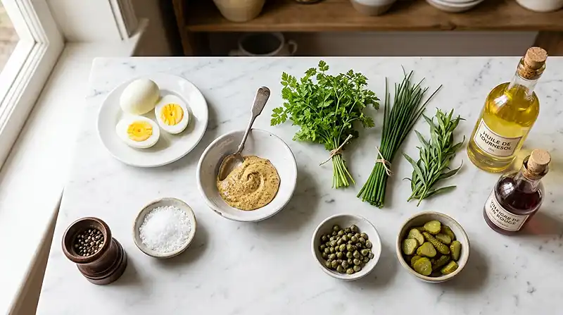 Recette Sauce Gribiche ingrédients