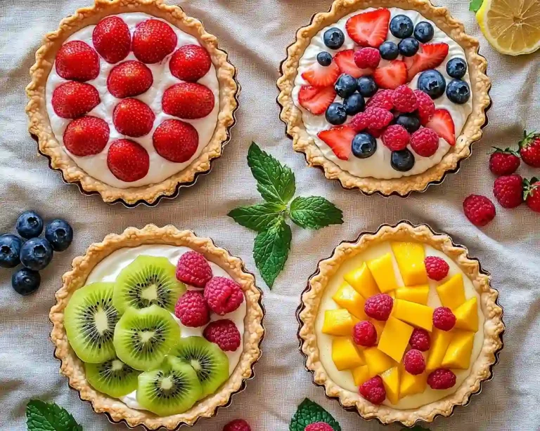 tarte aux fruits - quatre variations fraises, fruits colorés, citron meringuée et sans cuisson