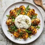 Recettes Burratas Créatives & Fromages Frais 29 Burrata aux pêches grillées et pistaches