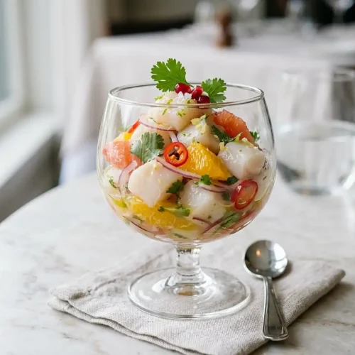Ceviche de saint-jacques aux agrumes