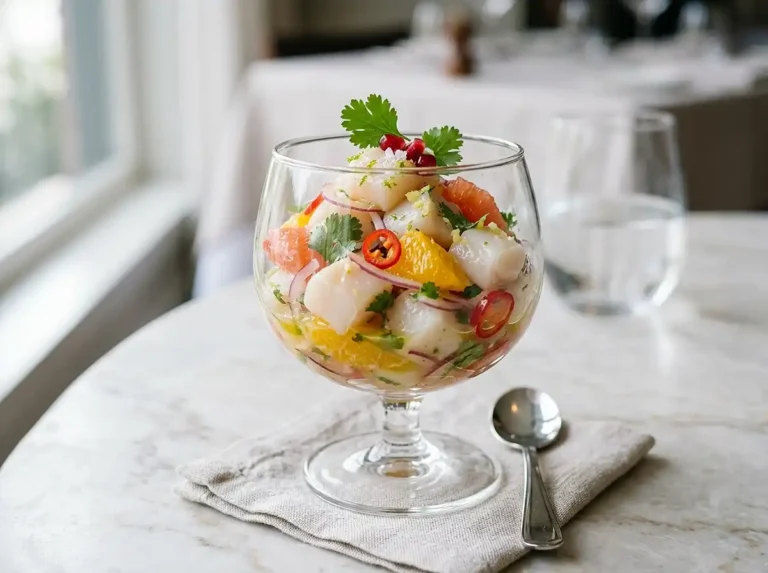 Ceviche de saint-jacques aux agrumes
