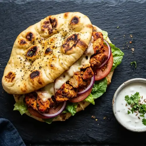 Cheese naan poulet tandoori express
