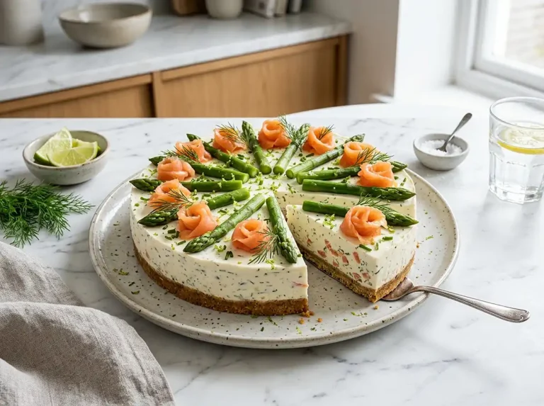Cheesecake salé asperges saumon fumé