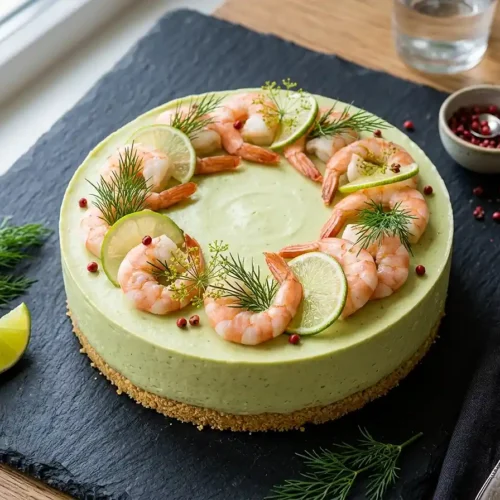 Cheesecake Salé Avocat Crevettes 2 Cheesecake salé avocat crevettes