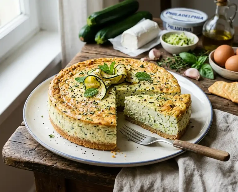 Cheesecake salé courgette chèvre frais