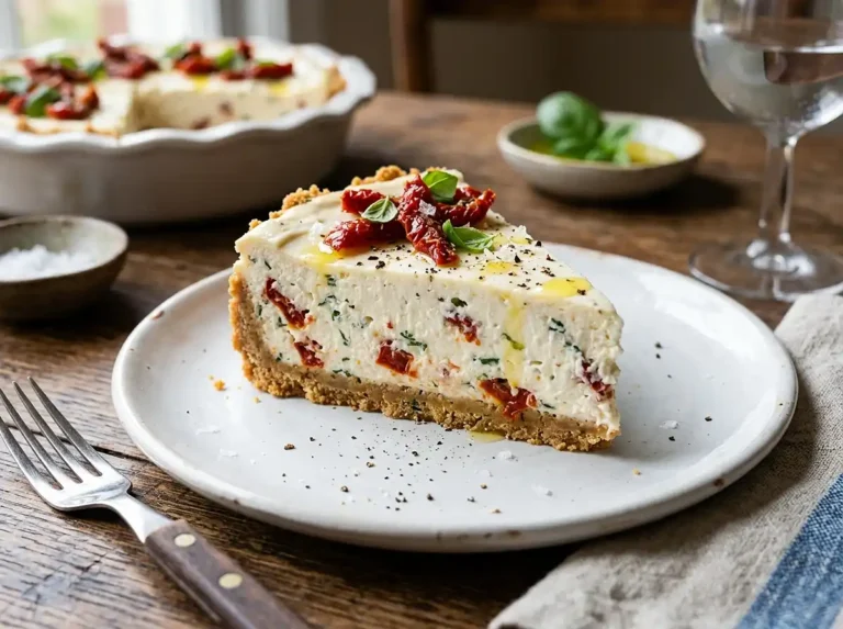 Cheesecake salé ricotta tomates confites