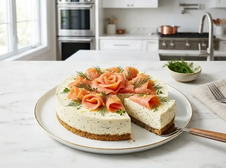 Cheesecake salé truite fumée aneth