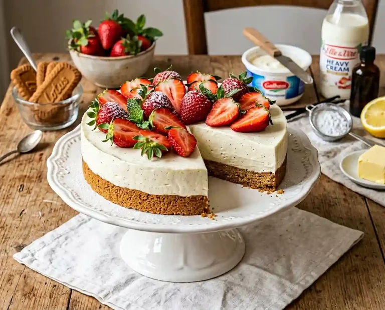 Dessert au mascarpone fraises spéculoos sans cuisson