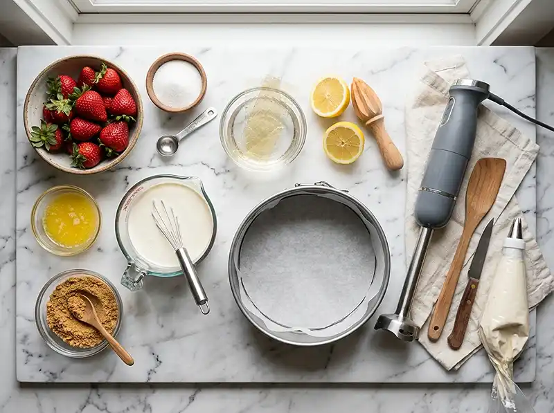 Gâteau Nuage aux Fraises 3 Les ingrédients pour Gâteau nuage aux fraises
