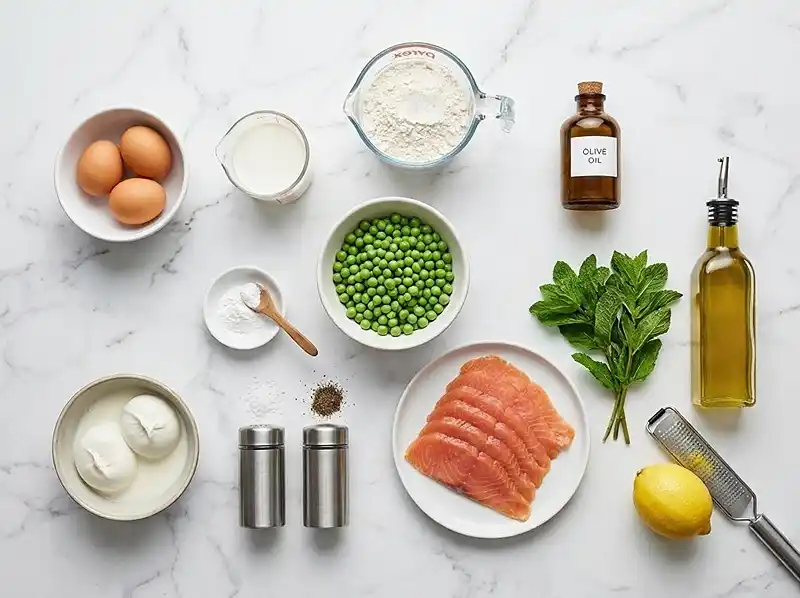 Gaufre Salée Petits Pois Burrata 3 Les ingrédients pour Gaufre salée petits pois burrata