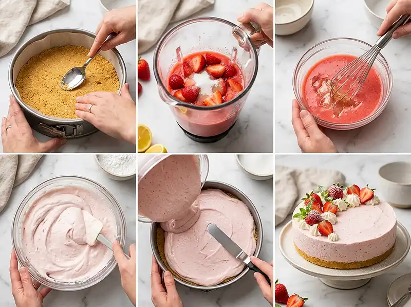 Gâteau Nuage aux Fraises 4 Préparation de la recette Gâteau nuage aux fraises