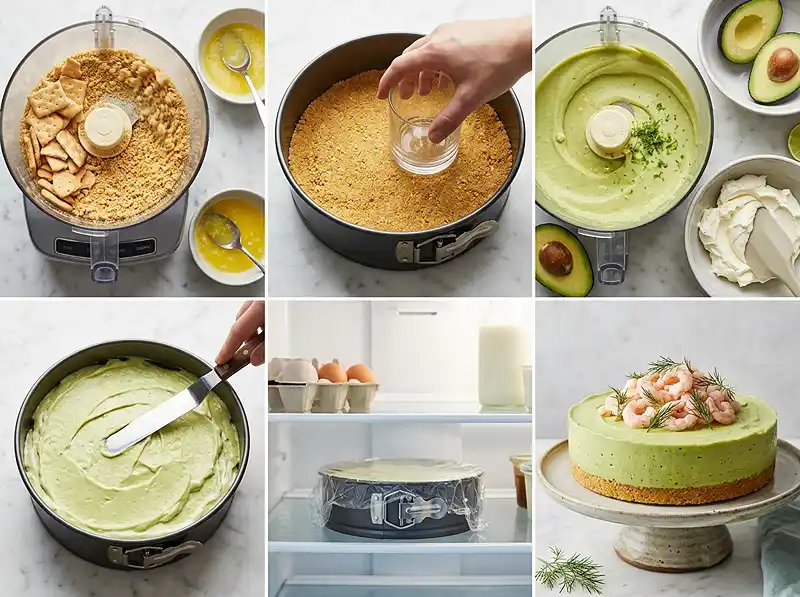 Cheesecake Salé Avocat Crevettes 4 Préparation de la recette cheesecake salé avocat