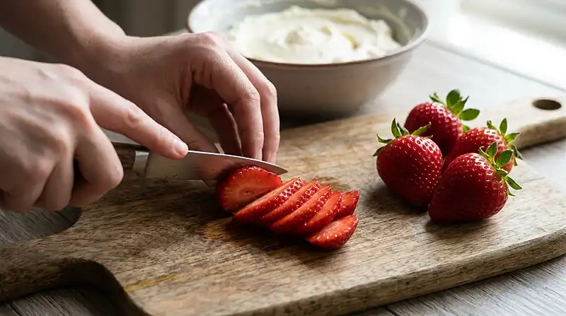 Preparer la recette Dessert au mascarpone fraises spéculoos sans cuisson