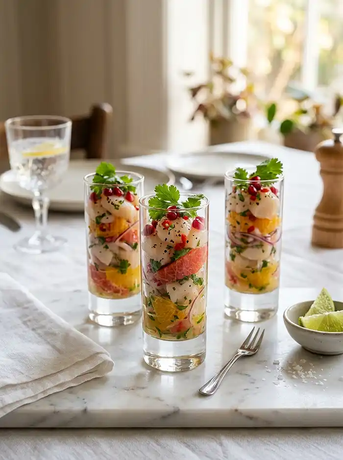 Recette Ceviche de saint-jacques aux agrumes