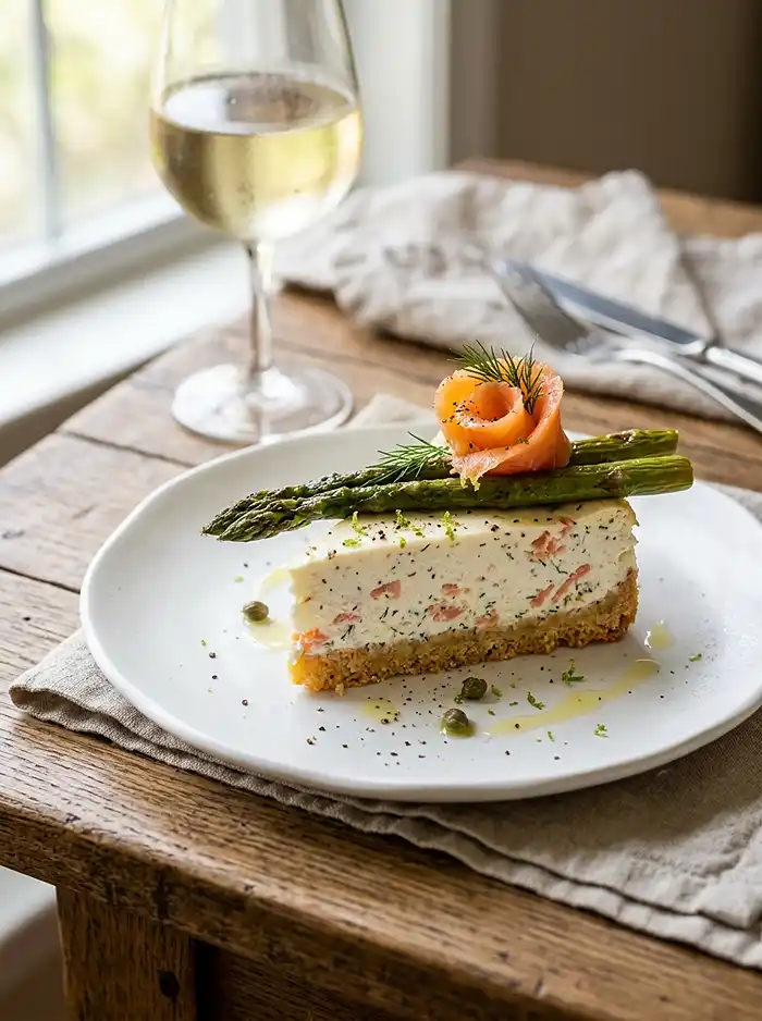 Cheesecake Salé Asperges Saumon Fumé 5 Recette Cheesecake salé asperges saumon fumé