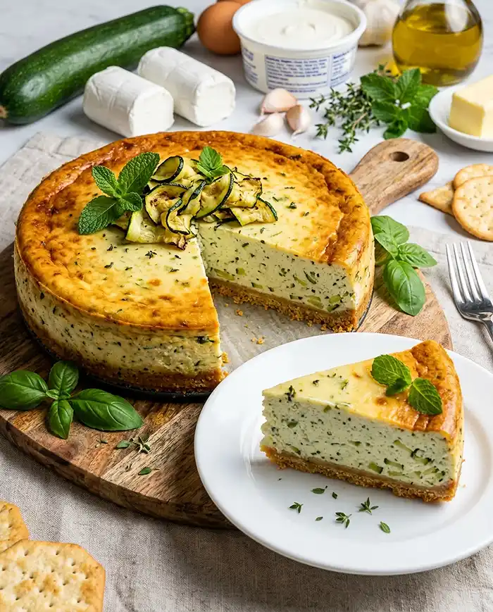 Recette Cheesecake salé courgette chèvre frais