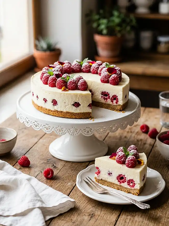 Recette Gâteau mascarpone framboise sans cuisson