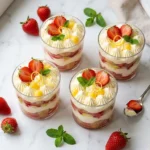 Desserts Sans Cuisson au Mascarpone 6 Tiramisu fraises citron mascarpone en verrine
