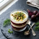 Tiramisus Salés et Verrines Apéritives 8 Tiramisu salé betterave chèvre aneth