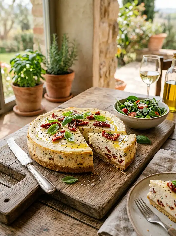 cheesecake salé tomates confites