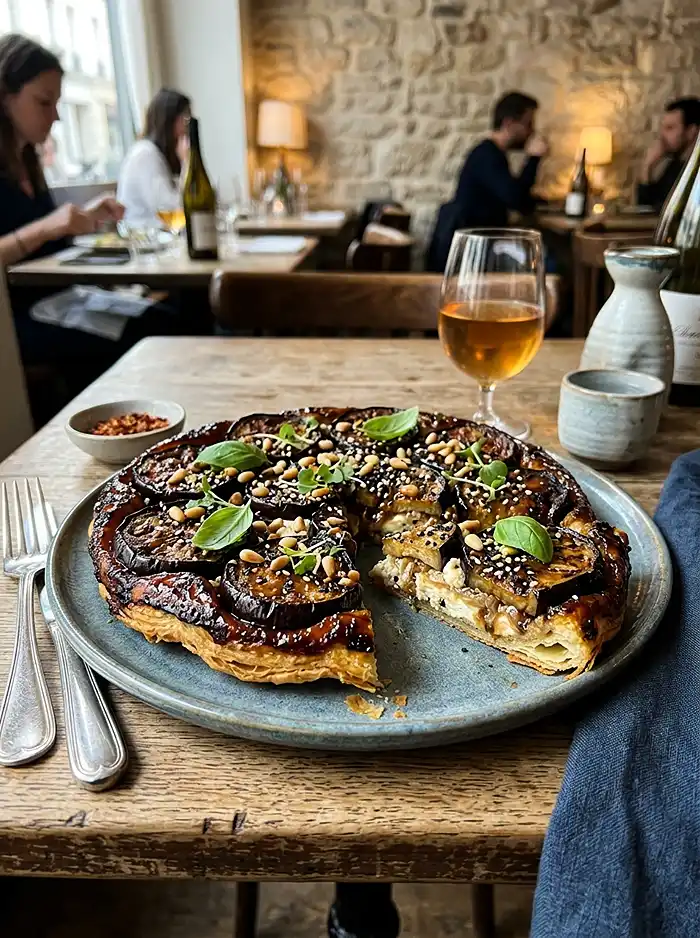 tarte tatin salée aubergine