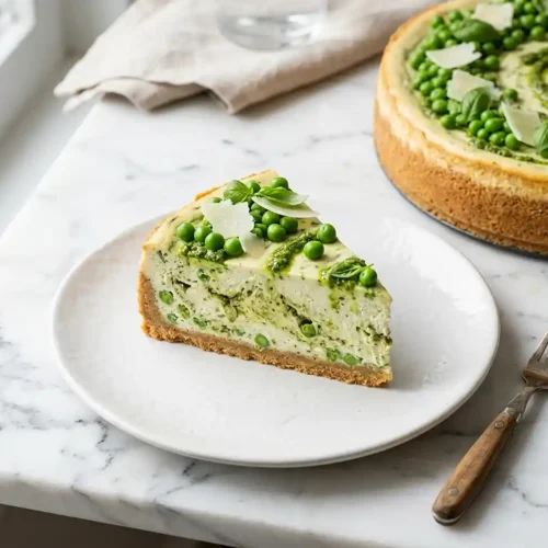 Cheesecake Salé Pesto Petits Pois et Chèvre 2 Cheesecake salé pesto petits pois et chèvre
