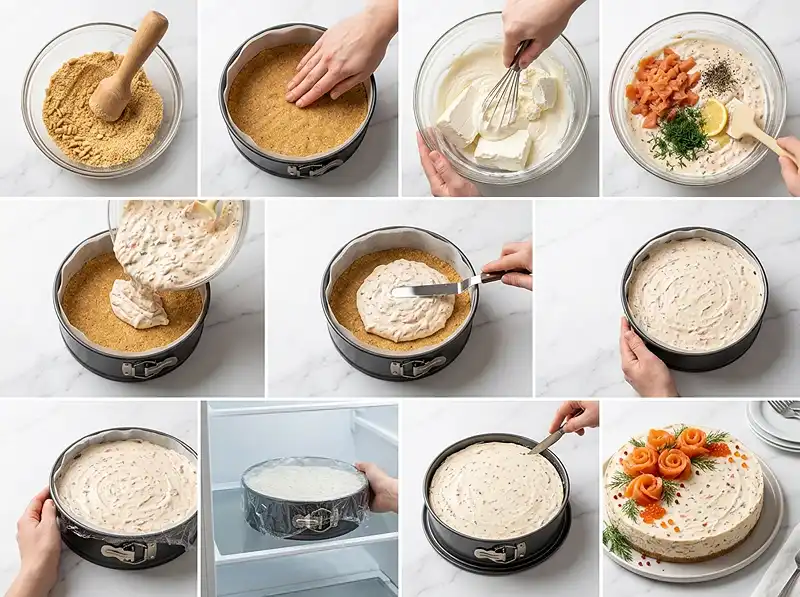 Cheesecake Salé Philadelphia Saumon Fumé Aneth 4 Comment preparer Cheesecake salé Philadelphia saumon fumé aneth