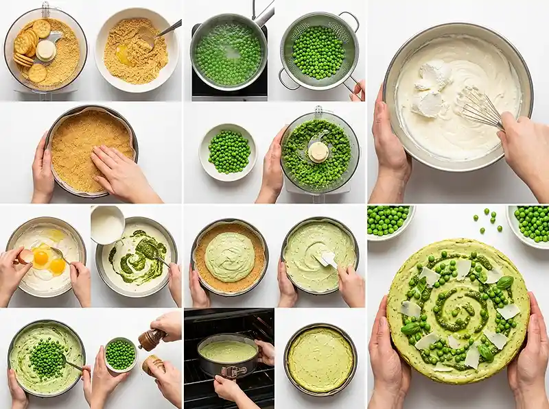 Cheesecake Salé Pesto Petits Pois et Chèvre 4 Comment preparer Cheesecake salé pesto petits pois et chèvre