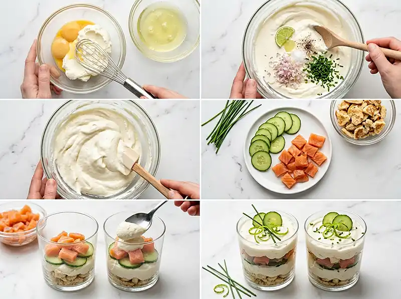 Comment preparer Tiramisu salé concombre saumon fumé