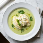 Îles Flottantes Salées et Meringues Créatives 25 Île flottante salée burrata et velouté froid de courgette