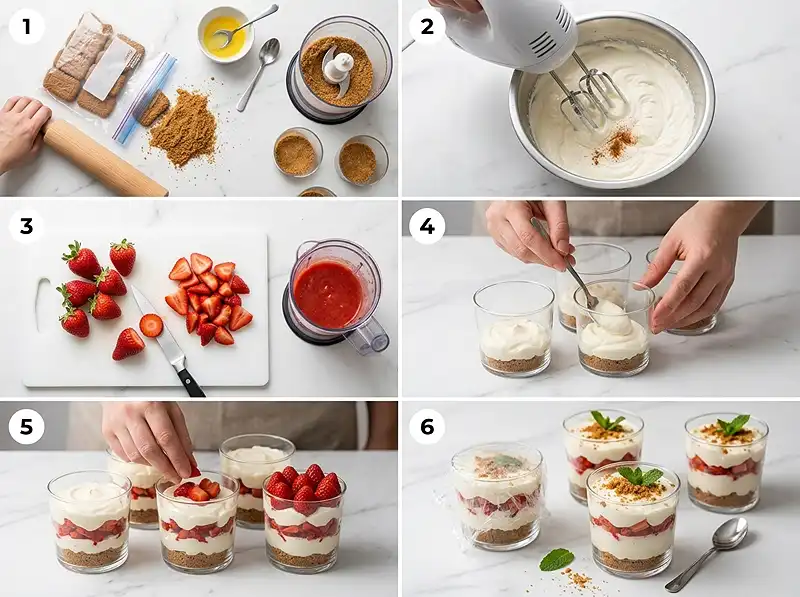 Verrine Fraise Mascarpone Spéculoos Sans Cuisson 4 Préparation de la Verrine fraise mascarpone spéculoos sans cuisson