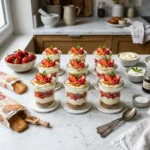 Verrine fraise mascarpone spéculoos sans cuisson