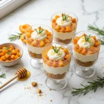 Desserts Sans Cuisson au Mascarpone 8 Verrine mascarpone abricot romarin sans cuisson