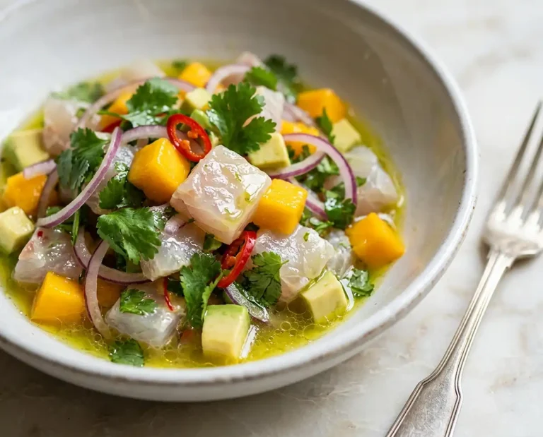 Ceviche de daurade mangue citron vert