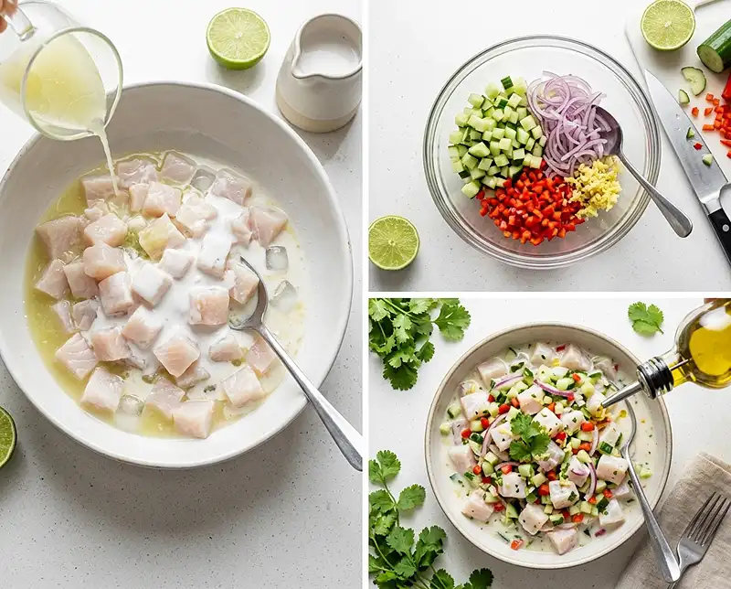 Ceviche de Bar Concombre Citron Vert 4 Comment preparer Ceviche de bar concombre citron vert