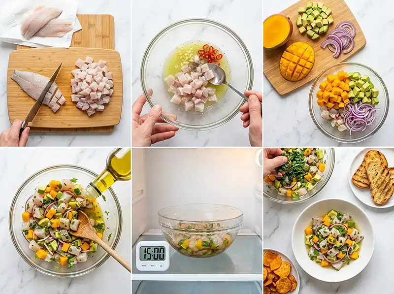 Ceviche de Daurade Mangue Citron Vert 4 Comment preparer Ceviche de daurade mangue citron vert