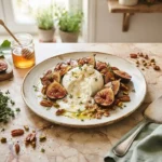 Recettes Burratas Créatives & Fromages Frais 34 Burrata figues rôties miel thym