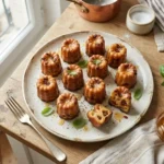 Cannelés salés chèvre miel tomates séchées