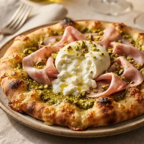 Cheese Naan Burrata Mortadelle Pistache 2 Cheese naan burrata mortadelle pistache