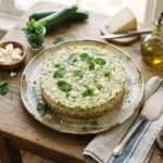 Cheesecake salé courgette feta menthe