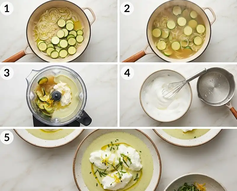 Île Flottante Salée Courgette Ricotta Citron 4 Comment preparer Île flottante salée courgette ricotta citron