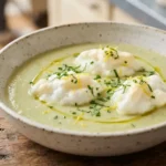Île flottante salée courgette ricotta citron