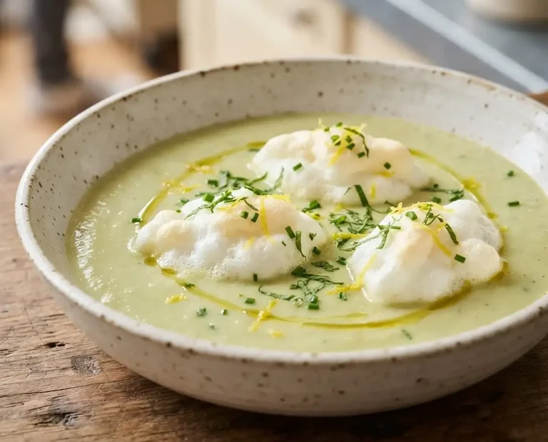 Île flottante salée courgette ricotta citron