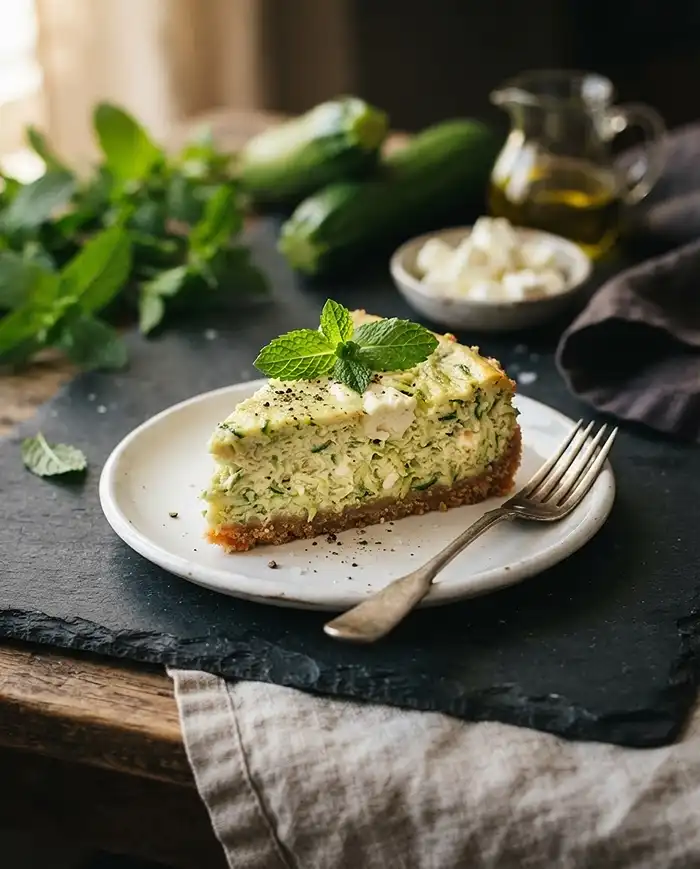 Cheesecake Salé Courgette Feta Menthe 5 Recette Cheesecake salé courgette feta menthe