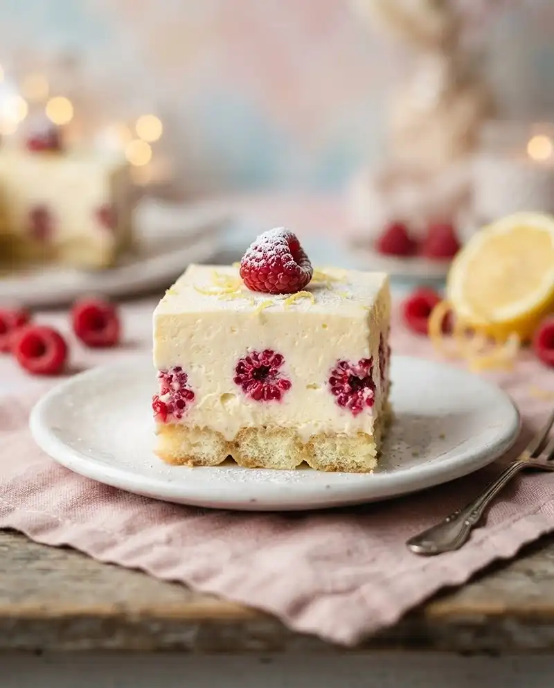 Recette Dessert frais mascarpone citron framboise